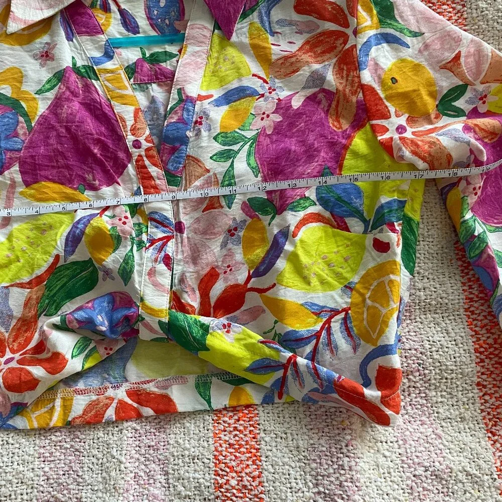 NWOT Fore Multicolored Bell Sleeve V-Neck Blouse - Picture 6 of 9